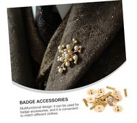 ARTSEWPLY 10 Sets Metal Badge Screw Pin Backs for Crafting Supplies Badge Accessories with Stable Construction Suitable for DIY Jewelry Making and Brooches