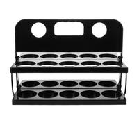 ARTSEWPLY 10 Slots Foldable Drinks Carrier Portable Water Bottle Holder Large Capacity Antiscratch Plastic Secure Support Black for Team Gatherings Outdoor Sports