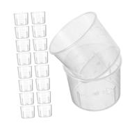 ARTSEWPLY 100pcs Clear Plastic Measuring Cups Graduated Laboratory Beakers for Precise Small Volume Measurement in Kitchen and Lab Use