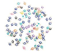 ARTSEWPLY 100pcs Evil Eye Pendants DIY Jewelry Charms Alloy Material Bracelet Necklace Craft Accessories for Handmade Jewelry Making