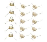 ARTSEWPLY 100pcs Plastic Xmas Ball Caps Gold Ornament Topper Caps for Porcelain Bauble Tops DIY Christmas Tree Decorations Easy Secure Fit