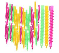 ARTSEWPLY 100pcs Spiral Perm Rods Hair Curling Tools Abs Material Non-slip Design for Loose Curls Long Hair Styling Professional Salon and Home Use