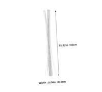 ARTSEWPLY 100pcs White Floral Wire Stems Gauge Bendable Craft Flower Stems with Iron Core for DIY Bouquet Arranging Floristry Wreaths and Artistic Decorations