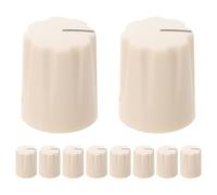 ARTSEWPLY 10Pcs 13X16Mm Electric Guitar Knobs Potentiometer Control Knobs Plastic Volume Adjustment for Guitar Pedals and Amplifiers Small Cream White Control Accessories