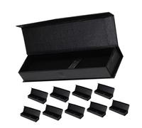ARTSEWPLY 10PCS Black Flip Top Pen Present Box Scratch-Resistant Cardboard Cases with Secure Closure for Fountain Pens and Markers Corporate Packaging