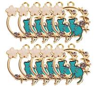 ARTSEWPLY 10Pcs Creative DIY Cat Modeling Charms for Jewelry Making Delicate Pendant for Necklaces Earrings Bracelets Premium Crafting Supplies