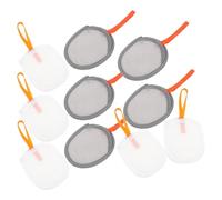 ARTSEWPLY 10pcs Dual-Sided Soap Foaming Mesh Bag with Hanging Rope for Shower and Travel, Small Exfoliating Soap Lather Net Pouch for Body and Face Cleansing, 5 Grey + 5 White