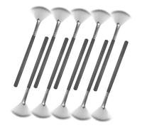ARTSEWPLY 10pcs Fan Shaped Cosmetic Brushes for Facial Highlighting and Acid Essence Application Compact Portable with Comfortable Grip for Precise Makeup Blending and Powder Blush Use