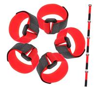 ARTSEWPLY 10pcs Flexible Rooster Anti-crowing Collars Red Nylon Adjustable Poultry Neckbands Chicken Noise Dampener Belts for Hens and Chickens