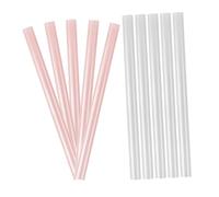 ARTSEWPLY 10Pcs Hot Melt Glue Sticks for Crafts DIY Supplies Pearl White Sakura Pink Safe Adhesion Quick Melting for Art Projects Sealing Repairs Home Decor
