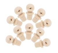 ARTSEWPLY 10pcs Large Wooden Gourd Cork Stoppers for DIY Crafting and Furniture Projects Leak-Resistant Bottle Caps with Smooth Surface Unique Shape for Secure Closure and Easy Cleaning