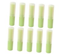 ARTSEWPLY 10pcs Lip Balm Tubes Lip Gloss Storage Containers 4g Plastic Green with Turning Wheel Mechanism and Label Space for Daily Life Crafts Suitable for Ladies and Girls