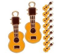 ARTSEWPLY 10Pcs Metal Guitar Pendants for DIY Jewelry Making Creative Instrument Charms for Earrings Bracelets Necklaces More Craft Accessories for Music Lovers