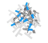 ARTSEWPLY 10pcs Metal Rabbit Waterers Double Spring Nozzle with White Three-way Connector Automatic Water Drinking Equipment for Rabbit Cages Pet Waterer