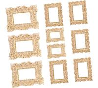 ARTSEWPLY 10pcs Mini Vintage Picture Frames with Delicate Edges for Craft Making Tiny Photo Frame Ornaments for DIY Phone Case Accessories and Nail Art Display