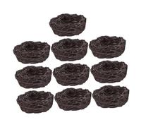 ARTSEWPLY 10pcs Miniature Resin Bird Nests with Eggs Realistic Artificial Birds Ornaments for Easter Craft Decorations Space Friendly Nature and Garden Display