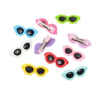 ARTSEWPLY 10pcs Pet Sunglasses Shape Hairpins Mixed Color Summer Pet Hair Accessories Dog Cat Hair Clips for Festivals Parties and Everyday Use