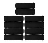 ARTSEWPLY 10pcs Walking Stick Handle Wraps, Padded Black Foam Walker Hand Grips Covers, Crutch Handle Cushions for Elderly Mobility Aid, Non-Slip Replacement Grip Pads