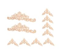 ARTSEWPLY 10pcs Wooden Carving Applique for Furniture Decoration Natural Wood Material Fine Craftsmanship DIY Cabinet and Dresser Decals Unpainted European Style Ornaments for Home Decor