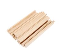 ARTSEWPLY 10PCS Wooden Letters Bracket Natural Wood Color Display Stand for DIY Crafts Spelling Games and Creative Learning Activities