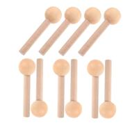 ARTSEWPLY 10pcs Wooden Pegboard Hooks Durable Wood Sticks for Hanging Smooth Surface Safe Round Ball Design for Organizing Crafts and Tools Pegboards