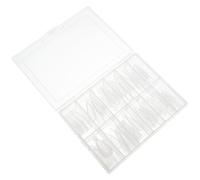 ARTSEWPLY 120Pcs Crystal Extended Nail Tips with Measurement Scale Gel Nail Forms for Manicure Supplies Suitable for Professional and Beginner Use