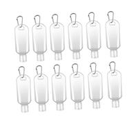 ARTSEWPLY 12pcs 50ml Plastic Refillable Travel Hook Bottles Portable Empty Makeup Storage Containers Flip Caps Suitable for Subpackage and Liquid Storage Random Color