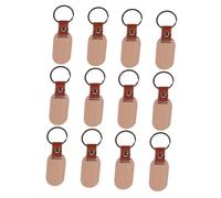 ARTSEWPLY 12pcs Blank Wooden Dog Tags for Pets Lightweight Durable DIY Craft Supplies for Dogs Unfinished Sublimation Keychains for Engraving and Pet Identification