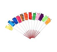 ARTSEWPLY 12pcs Colorful Dance Ribbons for Adults for Gymnastics Twirling and Creative Movement for Birthday Parties Training and Exercise Activities Pink Yellow Red Rosy Green Dark Purple