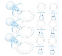 ARTSEWPLY 12pcs Decorations for Shower Party Favors Lightweight Hanging Pendants Light Blue for Shower Game Prizes and Party Supplies