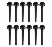 ARTSEWPLY 12pcs Ebony Tuning Pegs for Oud and Violin String Instruments Natural Replacement Parts Compact and Easy to Use Musical Accessories