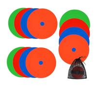 ARTSEWPLY 12pcs Flat Soccer Cones for Training Disc Markers for Improving Ball Control Passing Shooting Skills Portable Soccer Drill Equipment for Indoor Outdoor Practice