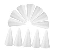 ARTSEWPLY 12pcs Foam Cone Polystyrene Cone Large Pre Christmas Craft Christmas Decoration Ornament White