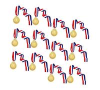 ARTSEWPLY 12Pcs Golden Number Medals for Sports Meet School Awards Soccer Competition Winner Prizes Achievement Medals