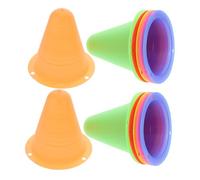 ARTSEWPLY 12pcs Mini Colored Agility Cones for Soccer Basketball Training Bright Plastic Traffic Markers for Sports Drills Stackable Safety Cones for Roller Skating and Outdoor Practice