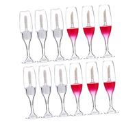 ARTSEWPLY 12pcs Mini Wine Glass Lip Gloss Containers Refillable Lip Balm Tubes Small Portable Cosmetic Bottles for Liquid Makeup Storage