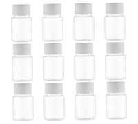 ARTSEWPLY 12pcs Plastic Empty Medicine Bottles with Caps Travel Containers Lightweight Refillable Storage for Liquids and Solids