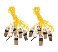 ARTSEWPLY 12pcs Stainless Steel Sports Whistles with Lanyard Loud Emergency Whistles for Survival and Sports Activities Durable Compact Design for