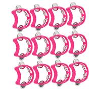 ARTSEWPLY 12pcs Tambourine Handheld Plastic Shaker Musical Instrument with Bells Lightweight Hand Percussion for Rhythm Learning Group Music Activities and Classroom Use