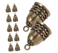 ARTSEWPLY 12pcs Vintage Brass Bells for Crafts Small Hanging Bell Pendants with Elegant Sound Quality Brass Build for DIY Wind Chimes Door Decorations Weddings and Christmas Charms