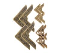 ARTSEWPLY 12Pcs Vintage Metal Notebook Corner Protectors Antique Style Decorative Album and Folder Edge Guards Precision-Made Covers for Books Photo Albums and Boxes