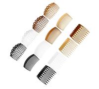 ARTSEWPLY 12pcs Vintage Plastic Hair Side Combs with Teeth for Strong Hold Lightweight Comfortable Styling Accessories for Women Bun Chignon Updo