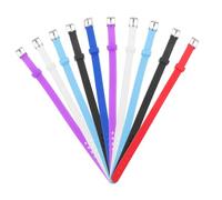 ARTSEWPLY 14 Pcs Solid Color Silicone Wristbands for Flexible Rubber Bracelets with Design Mixed Colors for Boys Party Gifts and Group Activities
