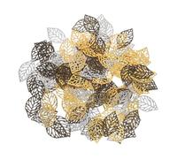 ARTSEWPLY 150pcs Zinc Alloy Hollow Tree Leaf Charms Pendant Set for Jewelry Making DIY Crafts with Gold, White K, and Antique Bronze Finishes, Suitable for Necklace, Bracelet, Earring, and