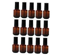 ARTSEWPLY 15pcs 15ml Cylindrical Glass Nail Polish Bottles with Brush Refillable Empty Vials for Diy Nail Art and Professional Beauty Use