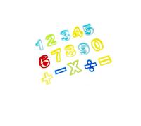 ARTSEWPLY 15pcs DIY Number Symbol Dough Tools Set with Extruder, Plasticine Mould Kit for Educational Indoor Outdoor Play, Creative Clay Modelling