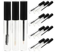 ARTSEWPLY 15pcs Eyelash Container Tubes with Shiny Black Caps Reusable Plastic Mascara Bottles with Wand for DIY Eyelash Formula Lip Gloss Eyeliner Holder Portable Cosmetic Packaging