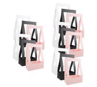 ARTSEWPLY 15pcs Floral Box Handheld Paper Flower Basket Floral Packing Container for Weddings Home Flower Shops and Special Occasions