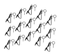 ARTSEWPLY 15pcs Heavy Duty Metal Lavalier Microphone Clips Iron Lapel Mic Replacement Kit with Strong Grip for Vlogging Interviews Public Speaking Flexible Angle