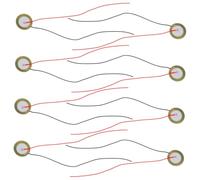 ARTSEWPLY 15pcs Piezo Electric Disc Pickup Elements for Acoustic Guitar and Electronic Drum Triggers, 35mm Contact Microphone Pickups 25cm Cable for Sound Trigger and Acoustic Transduction